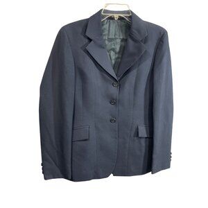 R.J. Classics Essentials Black Womens Blazer 3-Button Jacket  Small DH21